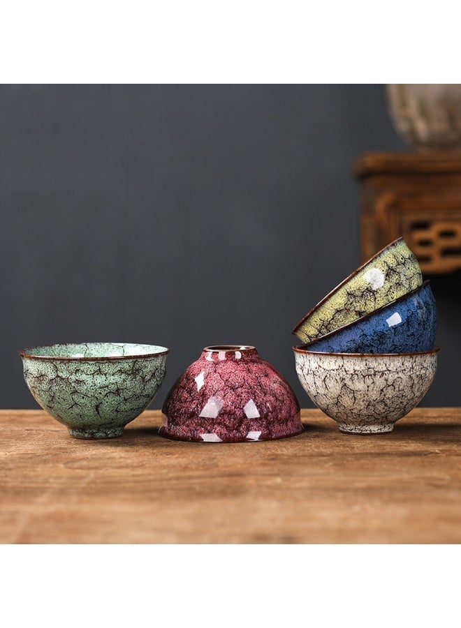 MS MIN 5-Color Ceramic Tea Cup Gift Set – Crackle Glaze Teacups with Elegant Gift Box for Gifting or Daily Use - Image 3